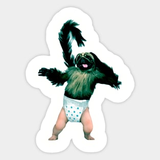 Puppy Monkey Baby Sticker